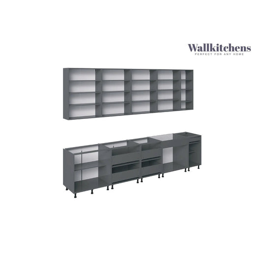 Kitchen Elite Epicure Collection White Matte Color Base Size 11Ft Wide - 138x24