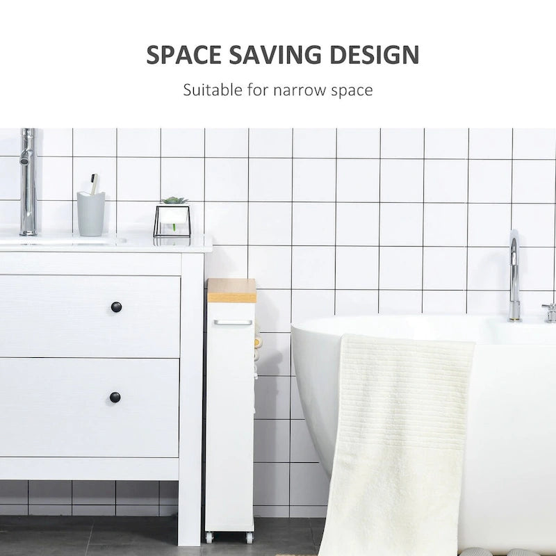Bathroom Cabinet with Wheels
