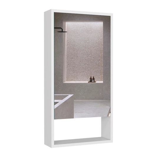Medicine Cabinet Irvine, One External Shelf, White Finish,High quality and durable