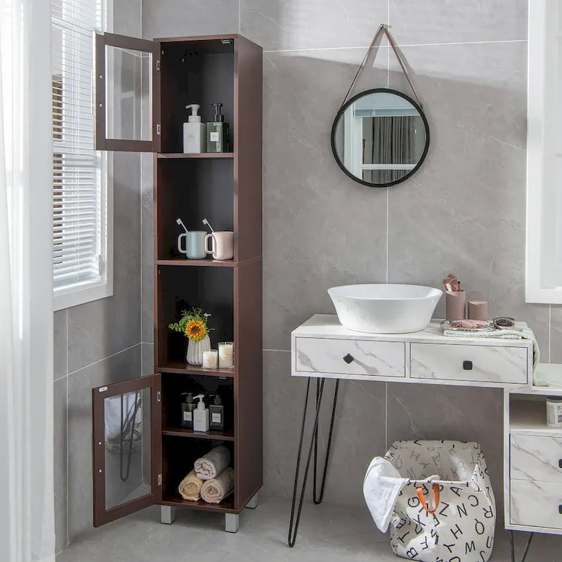 Costway 71 Tall Tower Bathroom Storage Cabinet Organizer Display - See Details