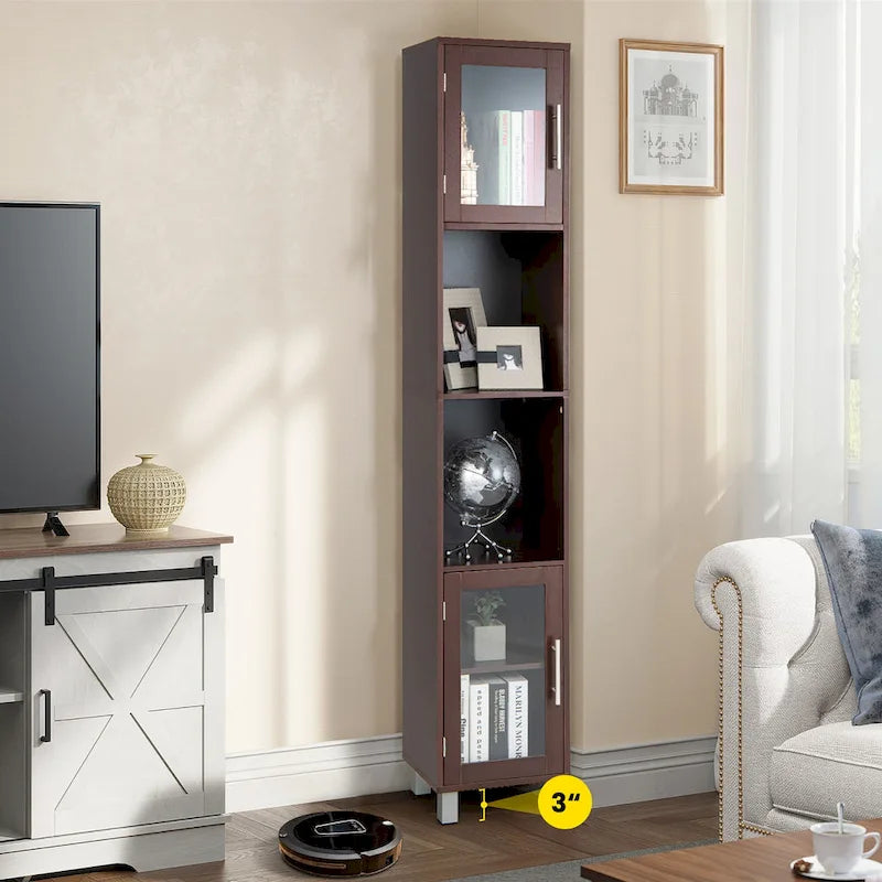 Costway 71 Tall Tower Bathroom Storage Cabinet Organizer Display - See Details