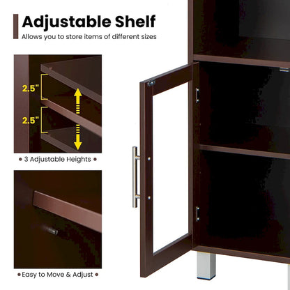 Costway 71 Tall Tower Bathroom Storage Cabinet Organizer Display - See Details