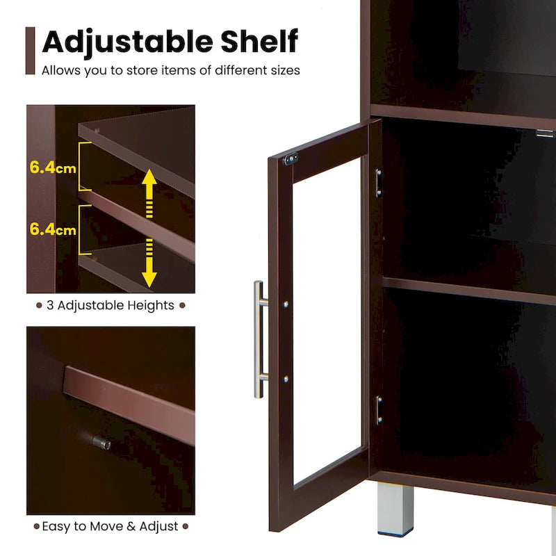 Costway 71 Tall Tower Bathroom Storage Cabinet Organizer Display - See Details