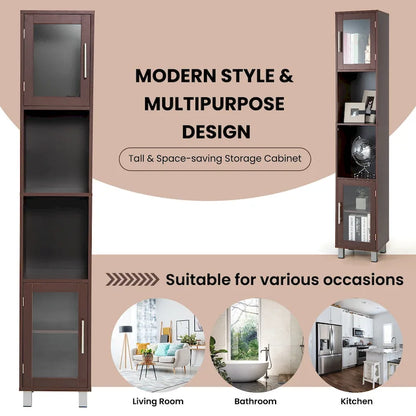 Costway 71 Tall Tower Bathroom Storage Cabinet Organizer Display - See Details