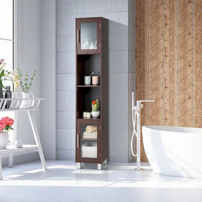 Costway 71 Tall Tower Bathroom Storage Cabinet Organizer Display - See Details
