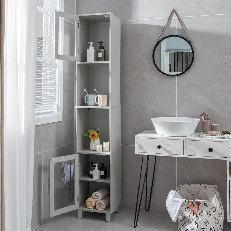 Costway 71 Tall Tower Bathroom Storage Cabinet Organizer Display - See Details