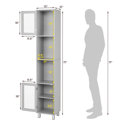 Costway 71 Tall Tower Bathroom Storage Cabinet Organizer Display - See Details
