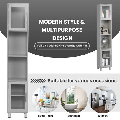 Costway 71 Tall Tower Bathroom Storage Cabinet Organizer Display - See Details