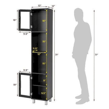 Costway 71 Tall Tower Bathroom Storage Cabinet Organizer Display - See Details