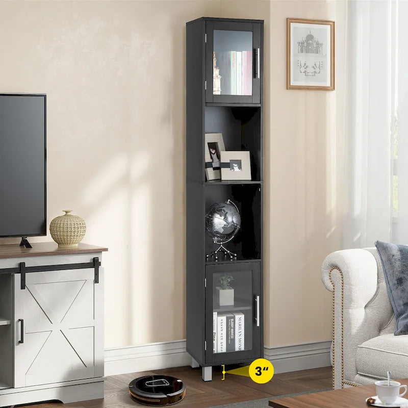 Costway 71 Tall Tower Bathroom Storage Cabinet Organizer Display - See Details