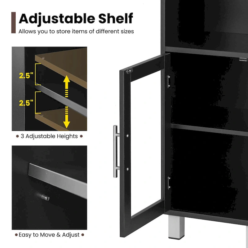 Costway 71 Tall Tower Bathroom Storage Cabinet Organizer Display - See Details