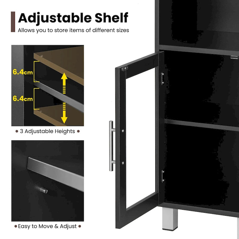 Costway 71 Tall Tower Bathroom Storage Cabinet Organizer Display - See Details