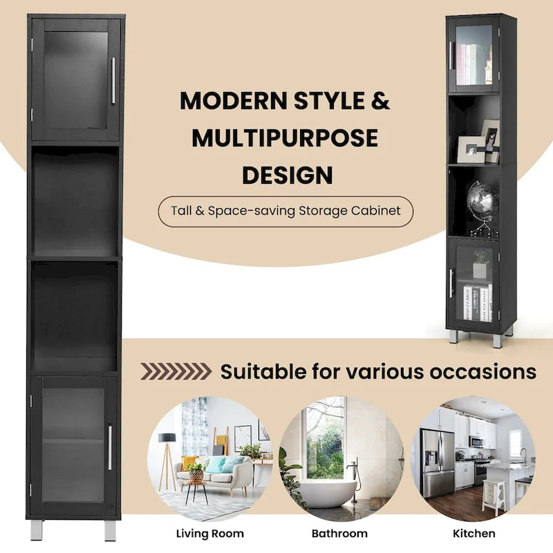 Costway 71 Tall Tower Bathroom Storage Cabinet Organizer Display - See Details