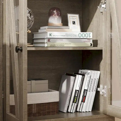 66.5 Tall Storage Cabinet, Bathroom Storage Cabinet with 5 Shelves & Drawer