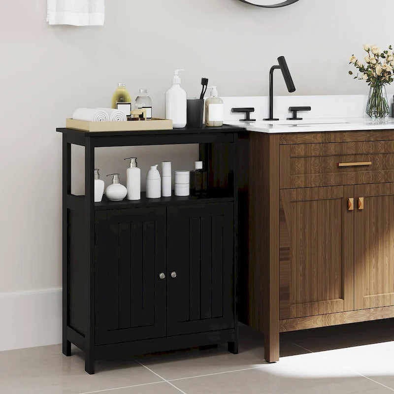 Costway Bathroom Floor Cabinet Freestanding Storage Organizer with 2 - See Details