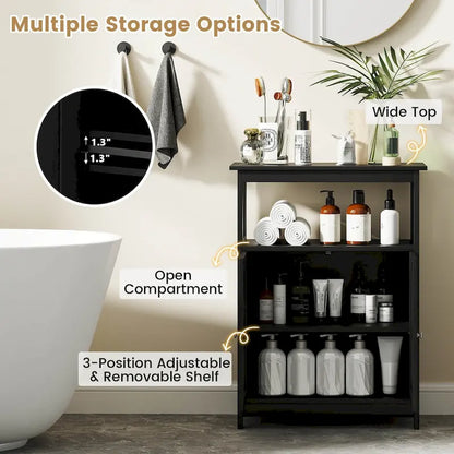 Costway Bathroom Floor Cabinet Freestanding Storage Organizer with 2 - See Details