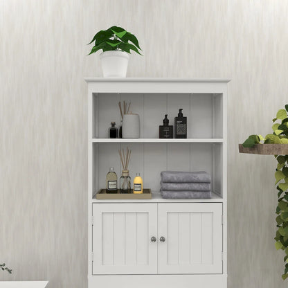 Over-the-toilet Bathroom Storage with 2-doors - 9.06 x 24.80 x 69.69