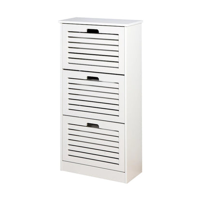 Wooden Shoe Cabinet for Entryway,White Shoe Storage Cabinet