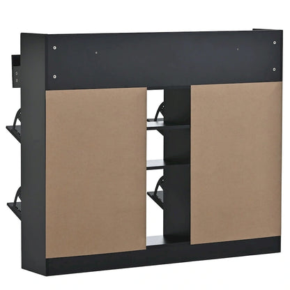 Merax Multifunctional 2-Tier Shoe Storage Organizer with Drawers