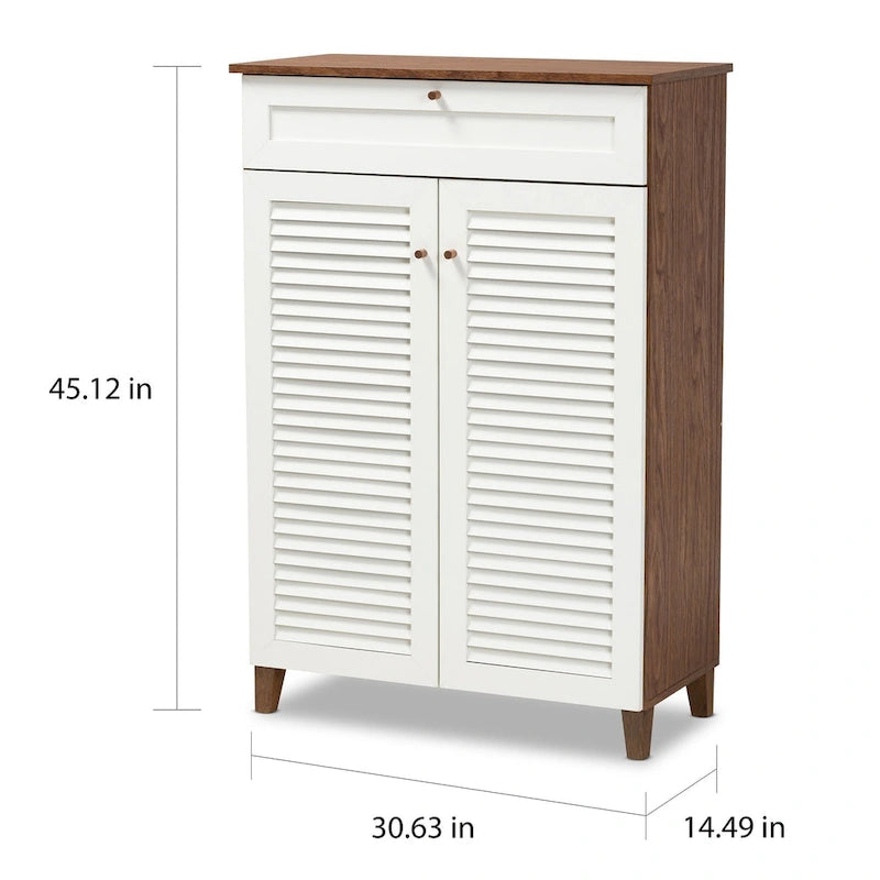 Carson Carrington Kaettilstorp Modern and Contemporary 5-shelf Shoe Cabinet