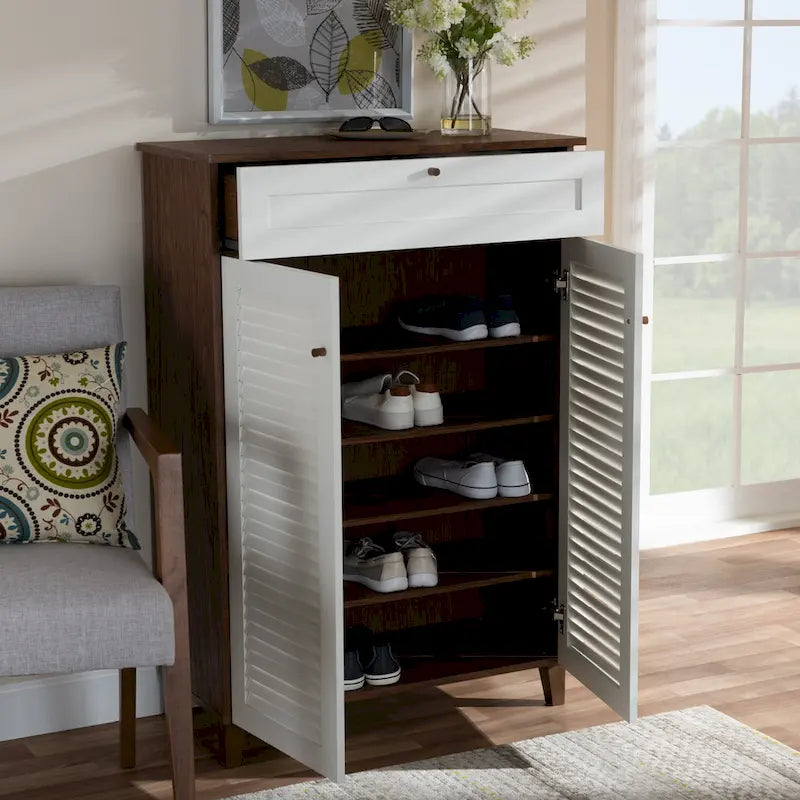 Carson Carrington Kaettilstorp Modern and Contemporary 5-shelf Shoe Cabinet