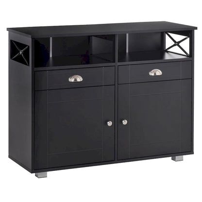 HOMCOM Sideboard Buffet Storage Cabinet Server Console Table with Drawers for Living Room, Dining Room