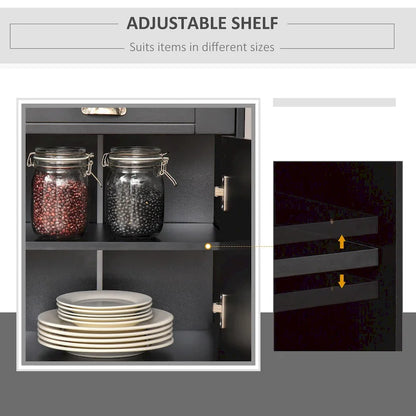 HOMCOM Sideboard Buffet Storage Cabinet Server Console Table with Drawers for Living Room, Dining Room