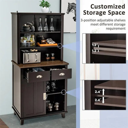 Kitchen Pantry Storage Cabinet - 19D x 30W x 67H
