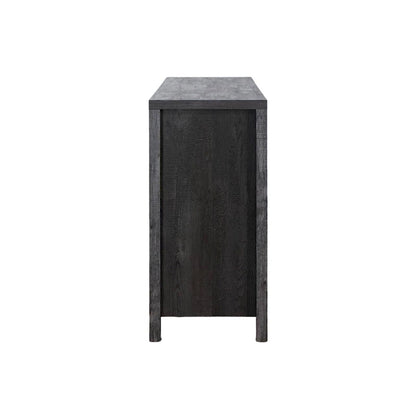 Q-Max 47W Sideboard Storage Cabinet, Dining Server Cupboard Buffet Table with Two Cabinets, Two Drawers, Two Open Shelves