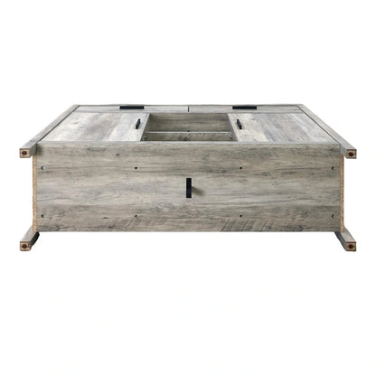 Q-Max 47W Sideboard Storage Cabinet, Dining Server Cupboard Buffet Table with Two Cabinets, Two Drawers, Two Open Shelves