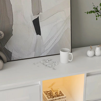 Sideboard Buffet Storage Cabinet with Led Light for Living Room
