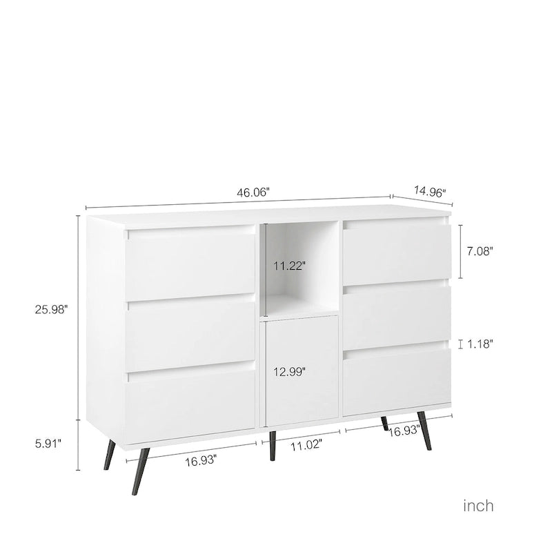 Sideboard Buffet Storage Cabinet with Led Light for Living Room