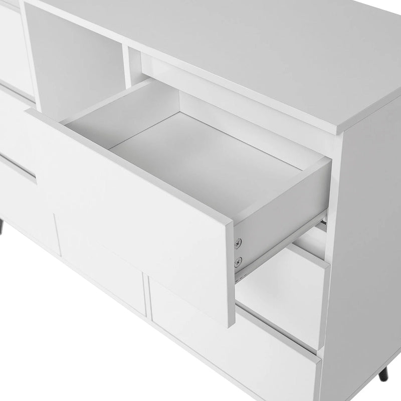 Sideboard Buffet Storage Cabinet with Led Light for Living Room