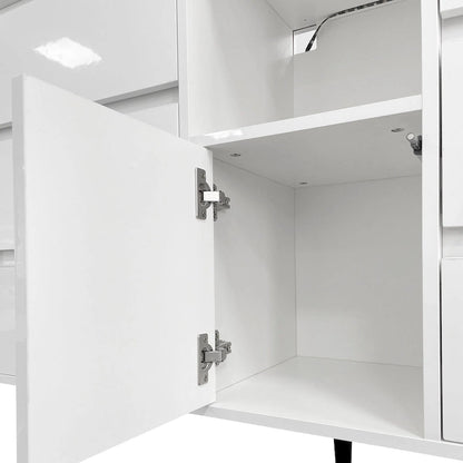 Sideboard Buffet Storage Cabinet with Led Light for Living Room