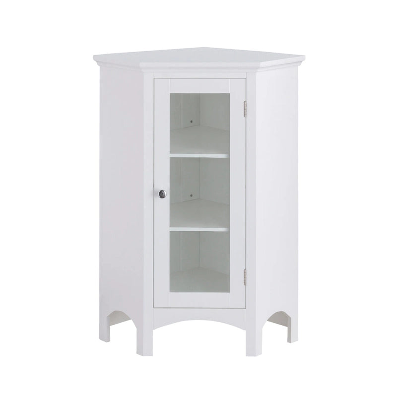 Teamson Home Madison Freestanding Corner Floor Accent Cabinet - 17L x 24.75W x 32H