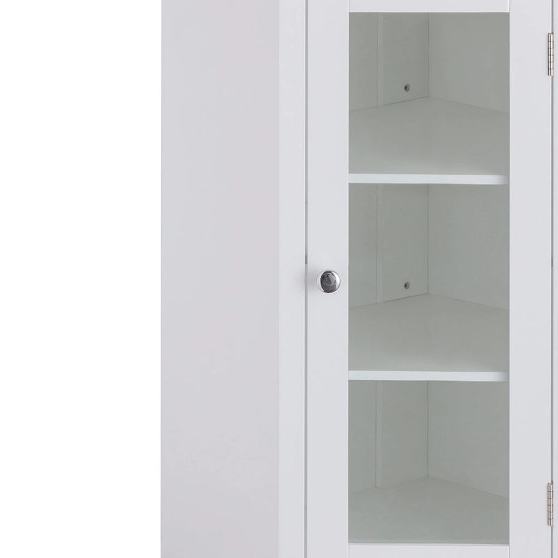 Teamson Home Madison Freestanding Corner Floor Accent Cabinet - 17L x 24.75W x 32H