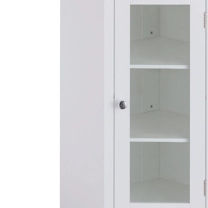 Teamson Home Madison Freestanding Corner Floor Accent Cabinet - 17L x 24.75W x 32H