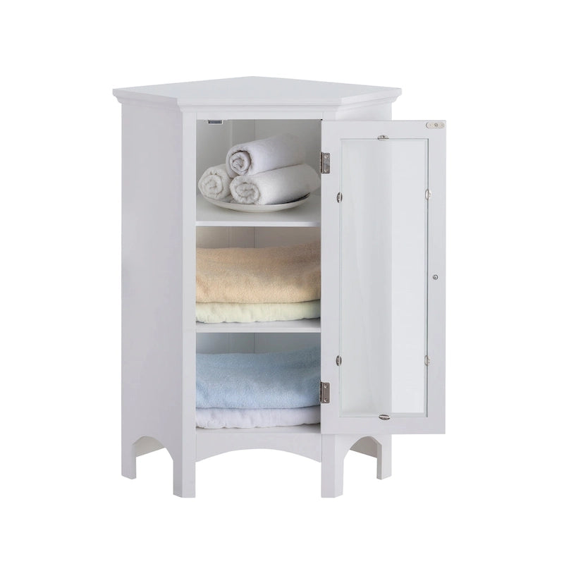 Teamson Home Madison Freestanding Corner Floor Accent Cabinet - 17L x 24.75W x 32H