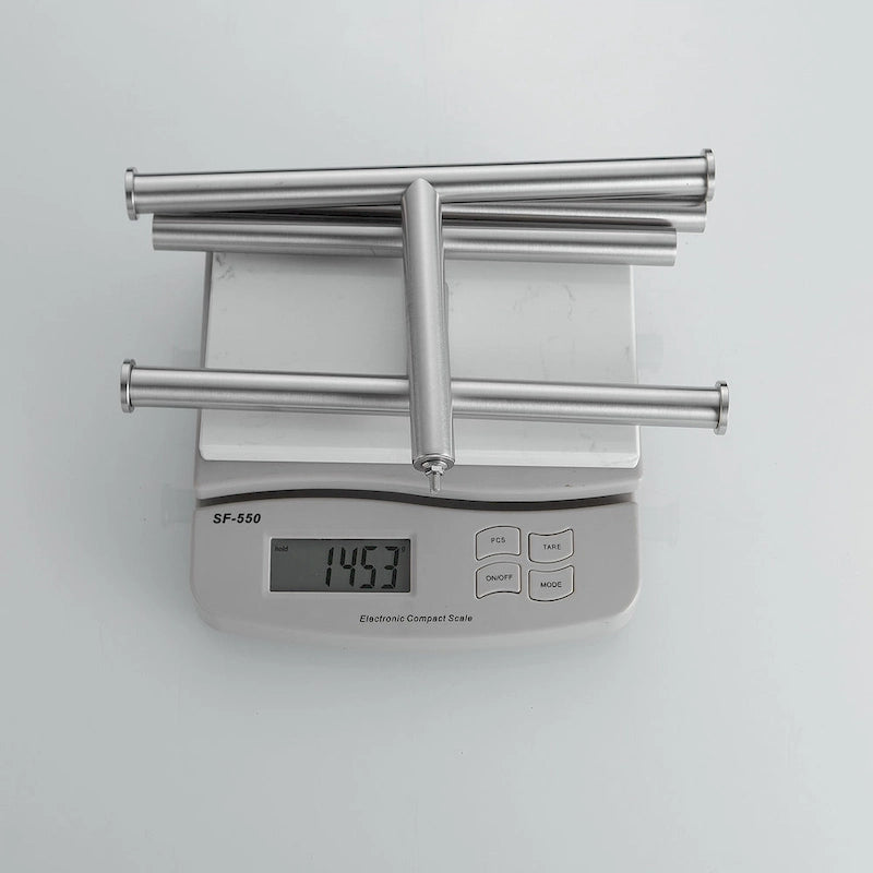 2-Tier Towel Rack Countertop Free Standing with Natural Marble Base