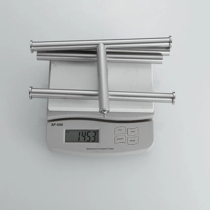 2-Tier Towel Rack Countertop Free Standing with Natural Marble Base