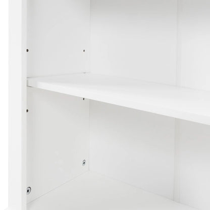 Tall Bathroom Storage Cabinet, Freestanding Storage Cabinet with Drawer and Adjustable Shelf, MDF Board with Painted Finish