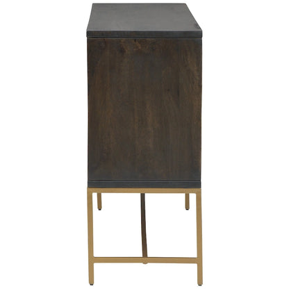 Elinmore Brown/Gold Accent Cabinet - 58W x 16D x 37H