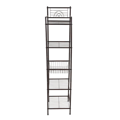 Bath Bliss 5 Tier Storage Shelf in Oil Rubbed Bronze - 13x11.6x58.7