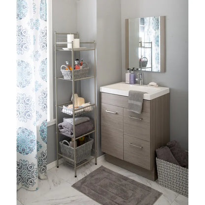 Bath Bliss 5 Tier Storage Shelf in Oil Rubbed Bronze - 13x11.6x58.7