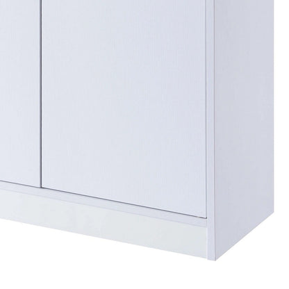 47 Inch 2 Door Wooden Shoe Cabinet, White