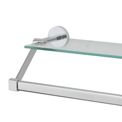 Organize It All Hanging Glass Shelf with Towel Bar - 21.7x6.2x4.75