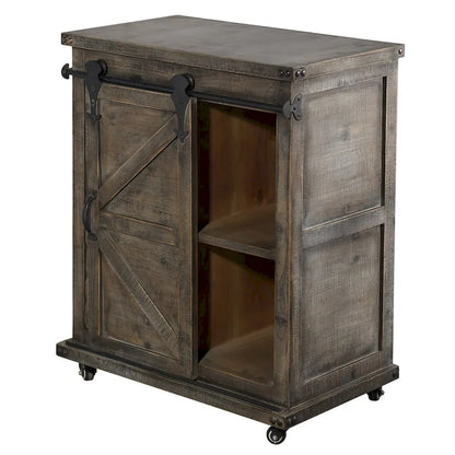 StyleCraft Presley Driftwood Grey 3-Drawer with Door Side Cabinet
