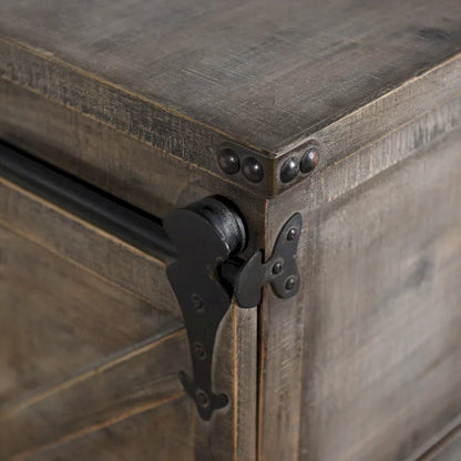 StyleCraft Presley Driftwood Grey 3-Drawer with Door Side Cabinet
