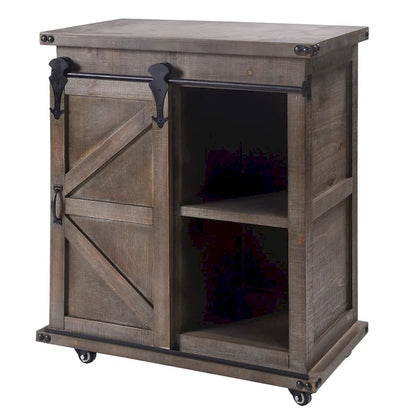StyleCraft Presley Driftwood Grey 3-Drawer with Door Side Cabinet