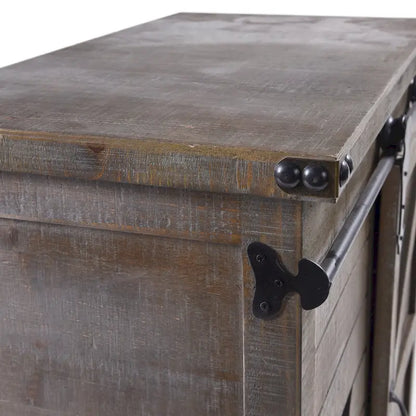 StyleCraft Presley Driftwood Grey 3-Drawer with Door Side Cabinet